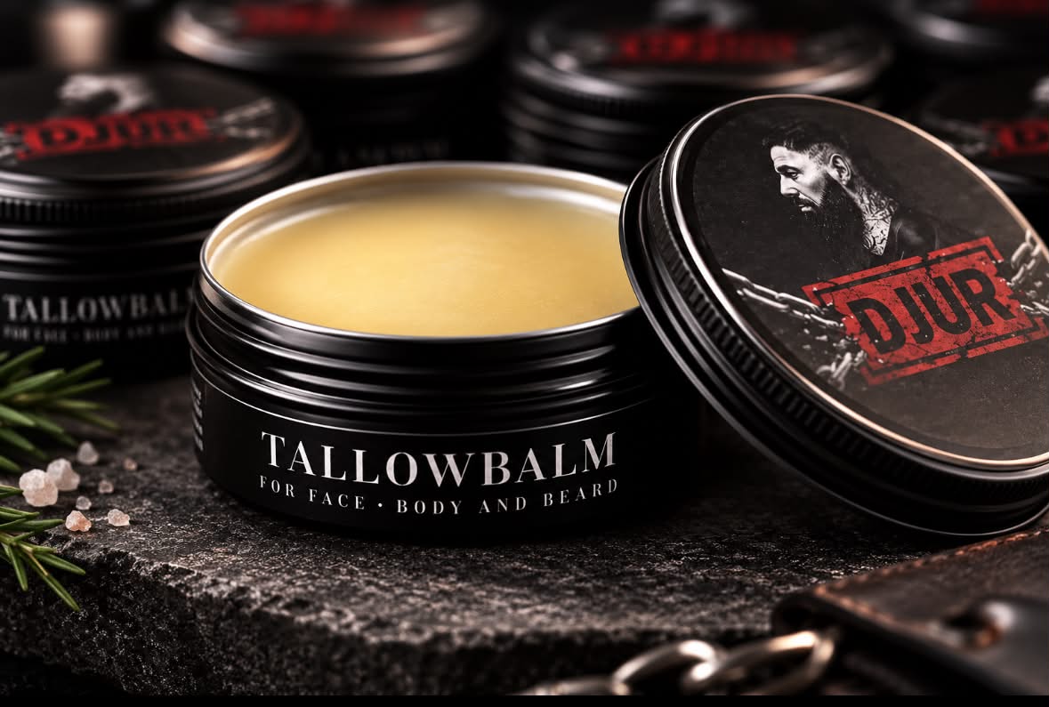 Pure handmade tallowbalm for beard, face & body